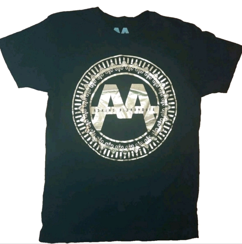 Asking Alexandria Black And Gold Band Shirt  Rock Medium